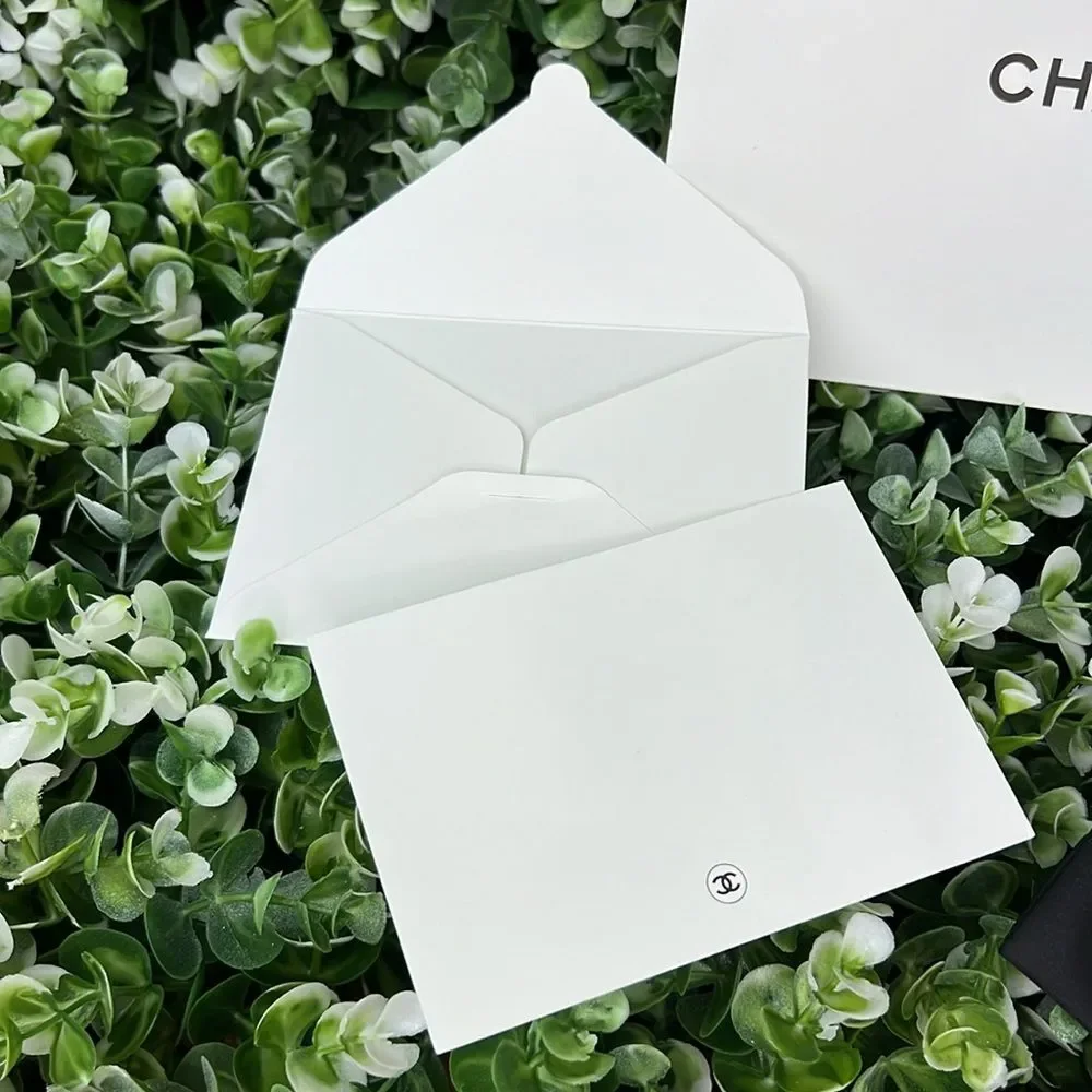 CHANEL Blank Card & Drawstring Pouch Gift Set